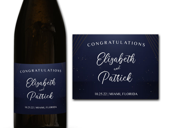 Personalised Congratulations Champagne/Prosecco bottle label - Ideal Celebration/Anniversary/Birthday/Wedding gift personalized bottle label
