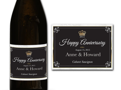 Personalised Anniversary Champagne/Prosecco bottle label - Ideal Celebration/Anniversary/Birthday/Wedding gift personalized bottle label