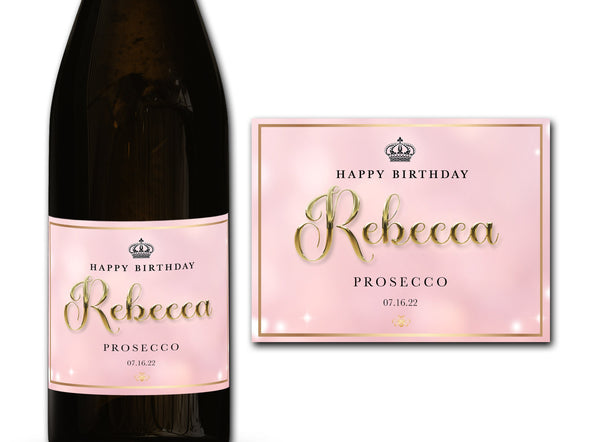 Personalised Birthday Champagne/Prosecco bottle label - Ideal Celebration/Anniversary/Birthday/Wedding gift personalized bottle label