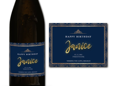 Personalised Birthday Champagne/Prosecco bottle label - Ideal Celebration/Anniversary/Birthday/Wedding gift personalized bottle label