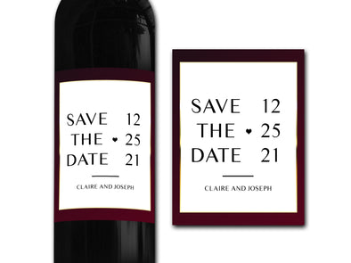 Personalised save the date label 21st/30th/40th/50th gift -Ideal Celebration/Anniversary/Birthday/Wedding gift personalized bottle label