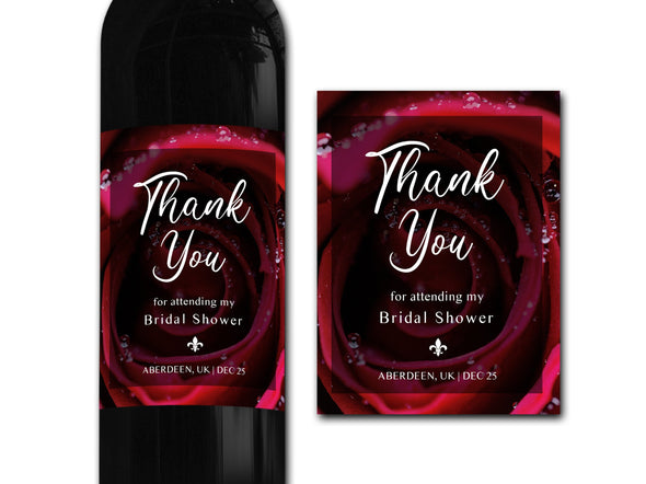 Personalised Thank you wine label 21st/30th/40th/50th gift -Ideal Celebration/Anniversary/Birthday/Wedding gift personalized bottle label