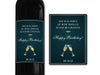 Personalised wine bottle label 21st/30th/40th/50th gift -Ideal Celebration/Anniversary/Birthday/Wedding gift personalized bottle label