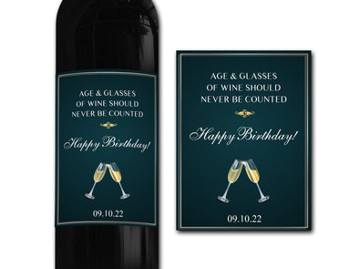 Personalised wine bottle label 21st/30th/40th/50th gift -Ideal Celebration/Anniversary/Birthday/Wedding gift personalized bottle label