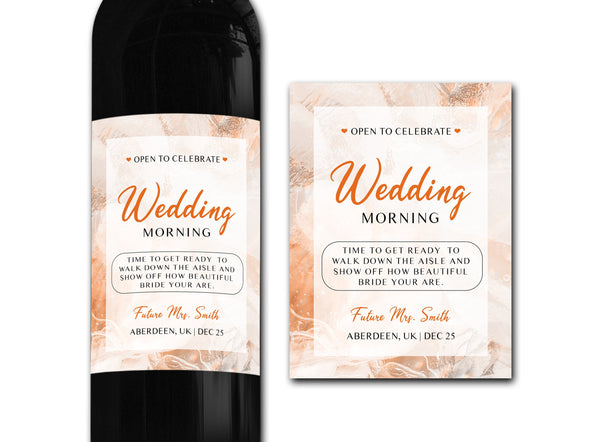 Personalised wedding wine bottle label 21st/30th/40th/50th gift -Ideal Celebration/Anniversary/Birthday/Wedding gift bottle label