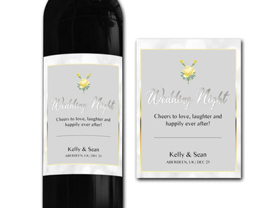 Personalised wedding wine bottle label 21st/30th/40th/50th gift -Ideal Celebration/Anniversary/Birthday/Wedding gift bottle label