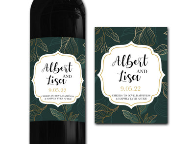 Personalised wine bottle label 21st/30th/40th/50th gift -Ideal Celebration/Anniversary/Birthday/Wedding gift personalized bottle label