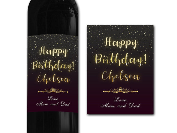 Personalised wine bottle label 21st/30th/40th/50th gift -Ideal Celebration/Anniversary/Birthday/Wedding gift personalized bottle label