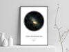 Personalised star map/sky constellation print - When two became one