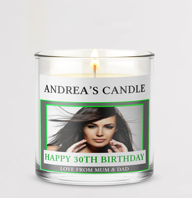 Personalised candle jar label - ideal birthday gift! - Forefrontdesigns