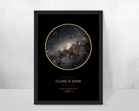 Personalised star map/sky constellation print - The night our stars aligned - Forefrontdesigns