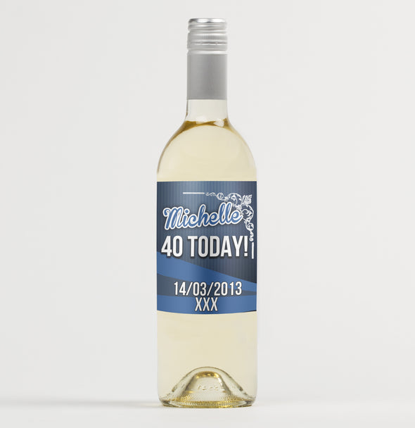 Personalised wine bottle label - Forefrontdesigns