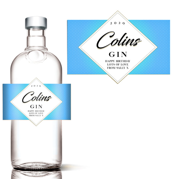 Personalised Gin bottle label - Any wording - Forefrontdesigns