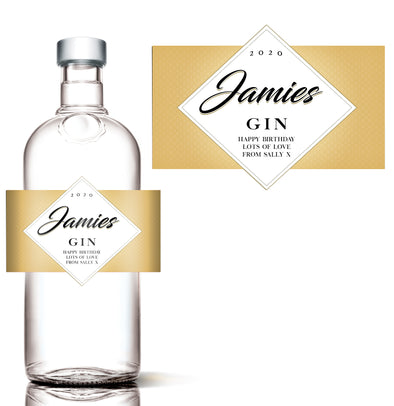 Personalised Gin bottle label - Any wording - Forefrontdesigns