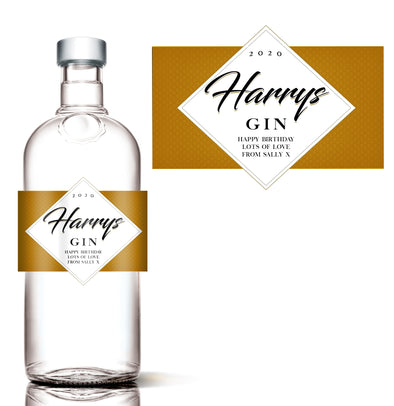 Personalised Gin bottle label - Any wording - Forefrontdesigns