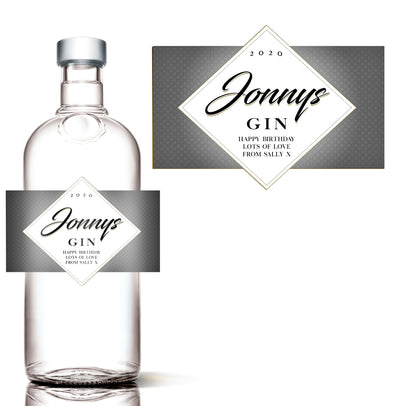 Personalised Gin bottle label - Any wording - Forefrontdesigns