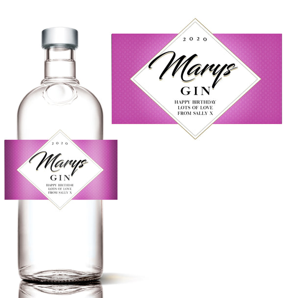 Personalised Gin bottle label - Any wording - Forefrontdesigns