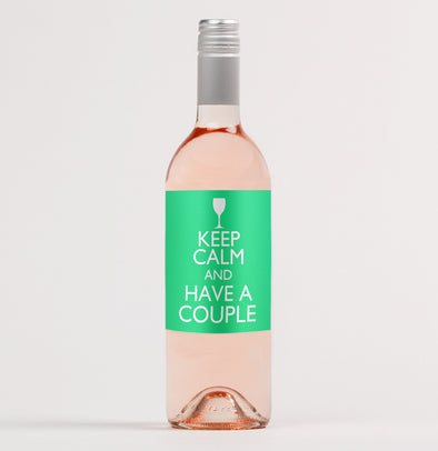 Personalised keep calm wine bottle label - Forefrontdesigns