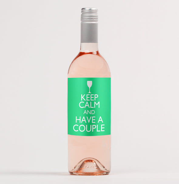 Personalised keep calm wine bottle label - Forefrontdesigns