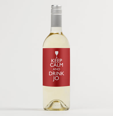 Keep calm personalised wine bottle label - Forefrontdesigns