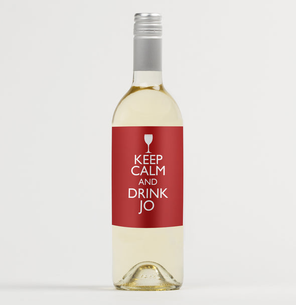 Keep calm personalised wine bottle label - Forefrontdesigns