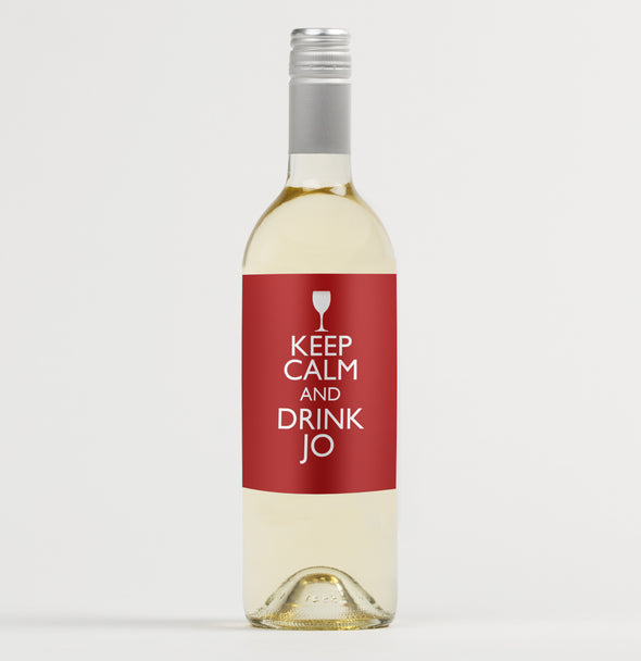 Keep calm personalised wine bottle label - Forefrontdesigns