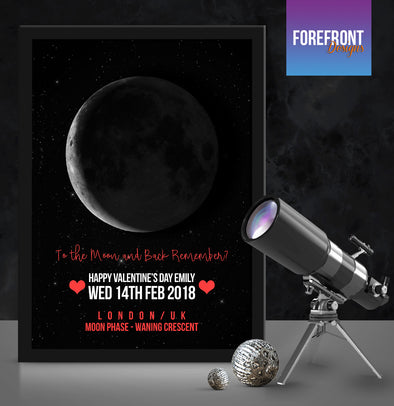 Personalised moon phase print - Forefrontdesigns