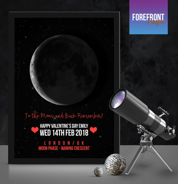 Personalised moon phase print - Forefrontdesigns