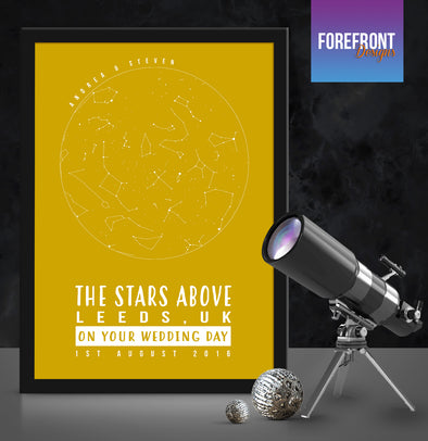 Personalised star map/sky constellation - Forefrontdesigns