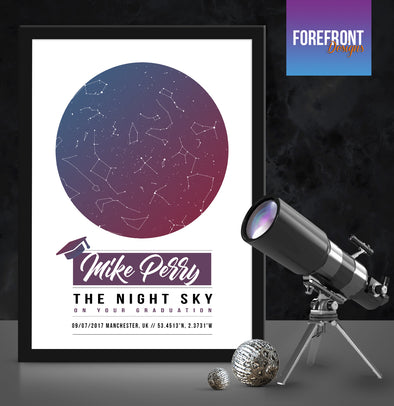 Personalised star map/sky constellation - Forefrontdesigns