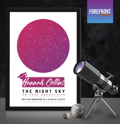 Personalised star map/sky constellation - Forefrontdesigns