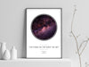 Personalised star map/sky constellation print - The stars on the night we met