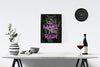 Personalised MAKE IT RAIN Custom Quote Neon art print - Homeware/Office art/decor - Forefrontdesigns