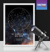 Personalised star map/sky constellation - The brightest star was born - Forefrontdesigns