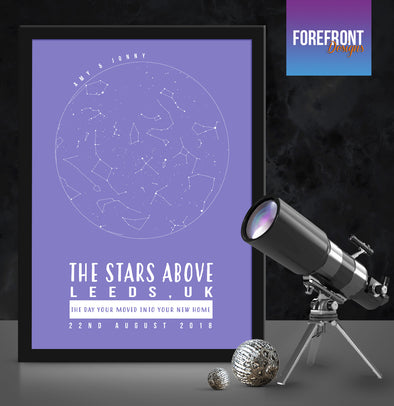 Personalised star map/sky constellation - Forefrontdesigns
