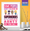 Personalised Superhero Aunty/Auntie / Mother's day day print - Forefrontdesigns