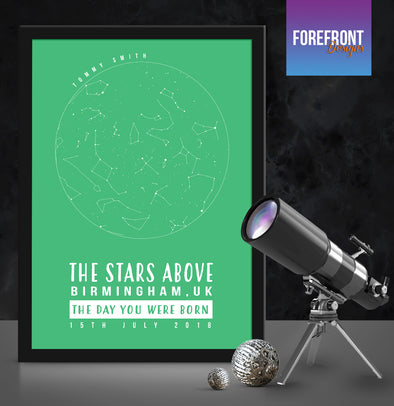 Personalised star map/sky constellation - Forefrontdesigns