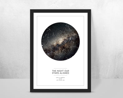 Personalised star map/sky constellation print - The night our stars aligned - Forefrontdesigns