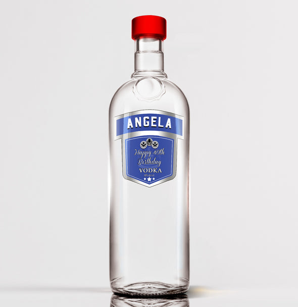 Personalised birthday vodka bottle label - Forefrontdesigns