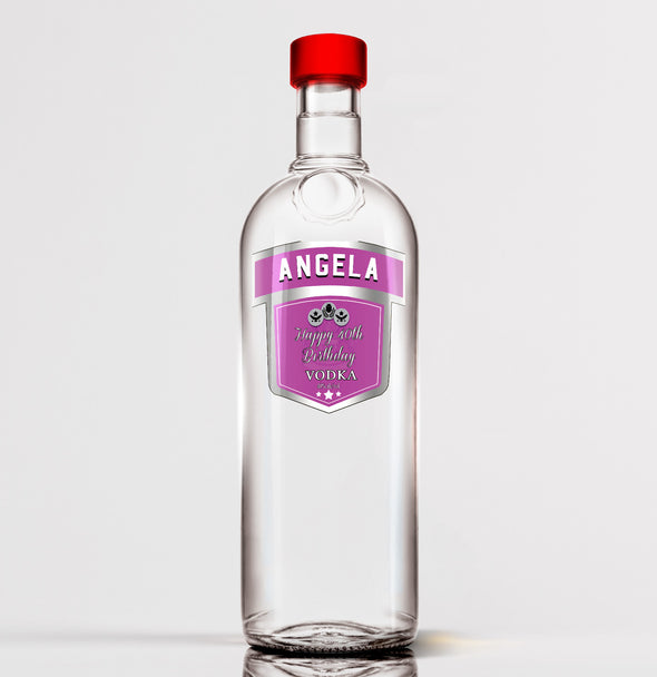 Personalised birthday vodka bottle label - Forefrontdesigns