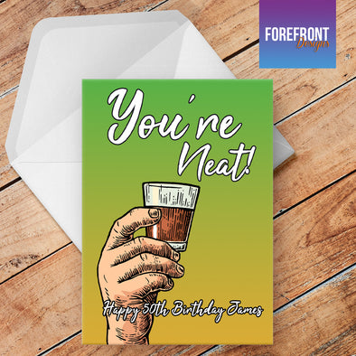 'You're Neat' Personalised Greeting card - Forefrontdesigns