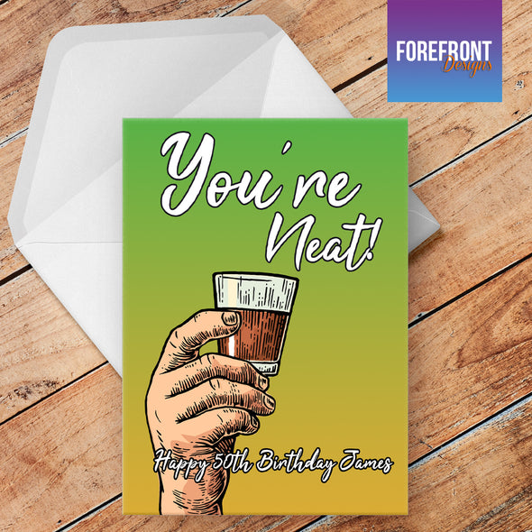 'You're Neat' Personalised Greeting card - Forefrontdesigns